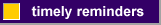 timely reminders